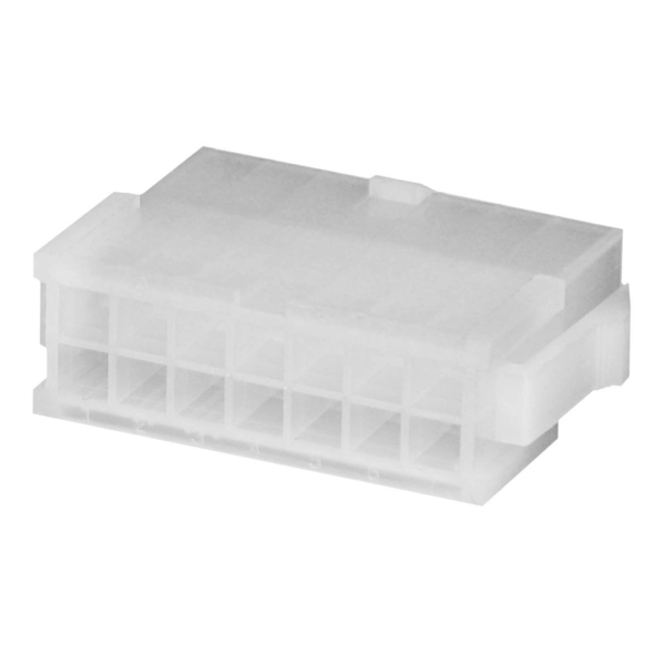 Connettore Molex Serie Mini-Fit Jr. 14 Vie Femmina Porta Pin Maschio Bianco Codice 0039012141